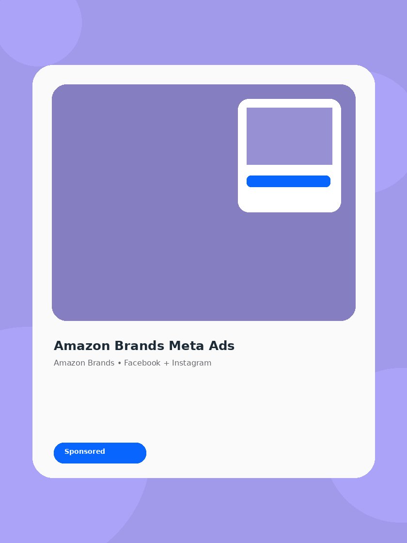 Amazon Brands Meta ad creative preview