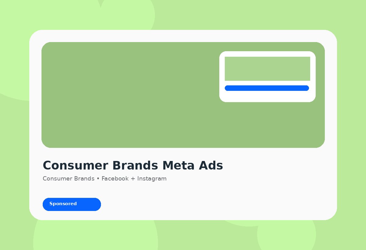 Meta Ads agency strategy for Consumer Brands