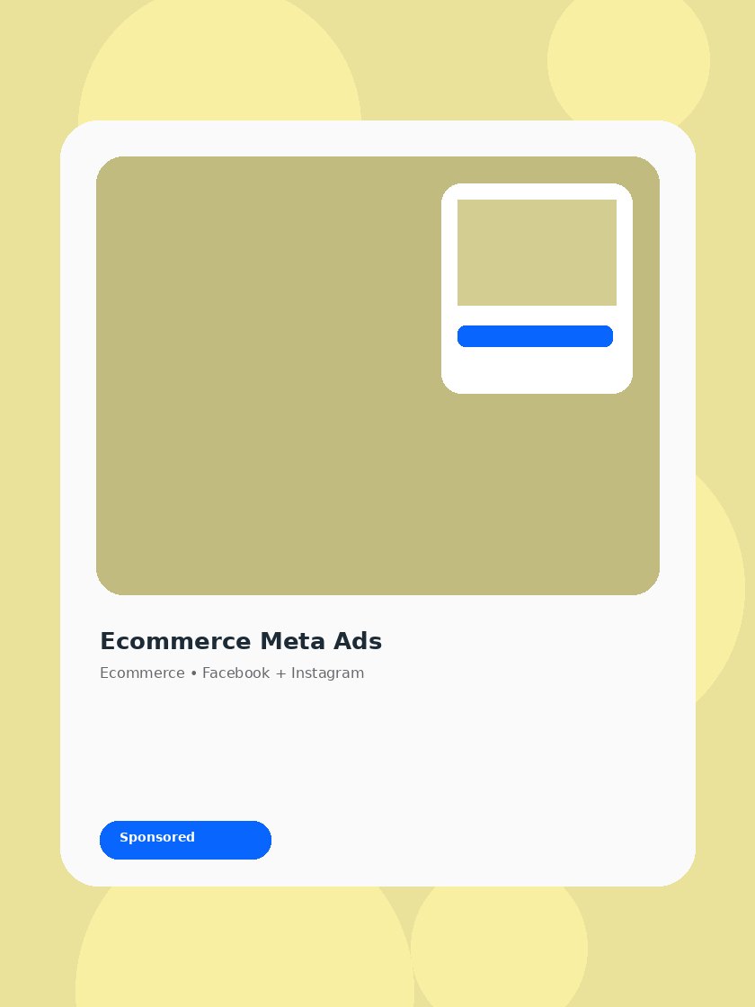 Ecommerce Meta ad creative preview