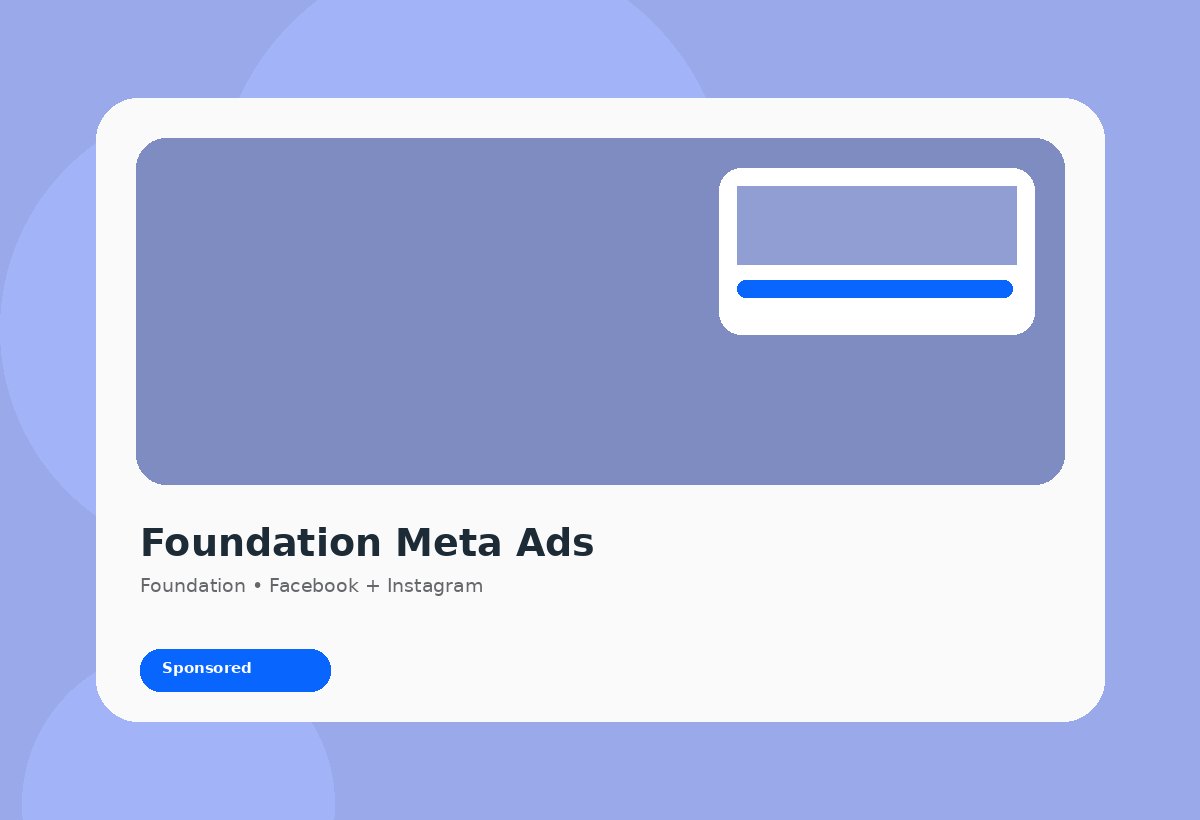 Meta Ads agency strategy for Foundation