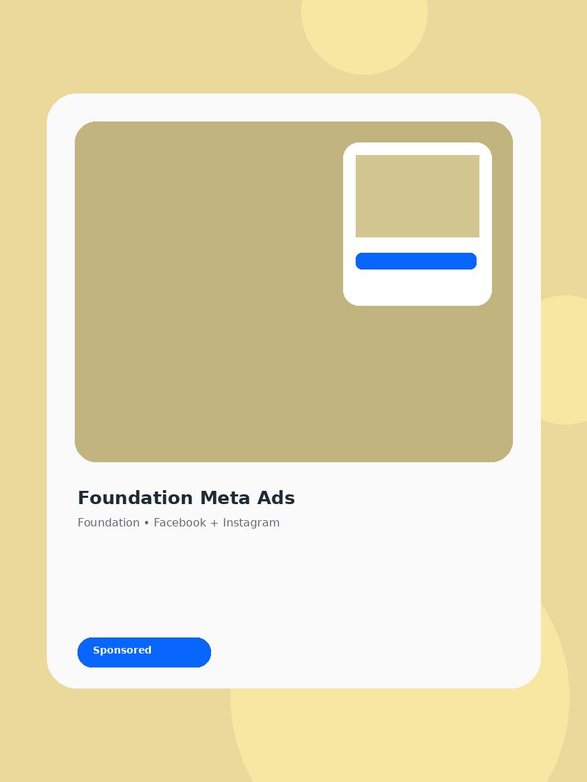 Foundation Meta ad creative preview