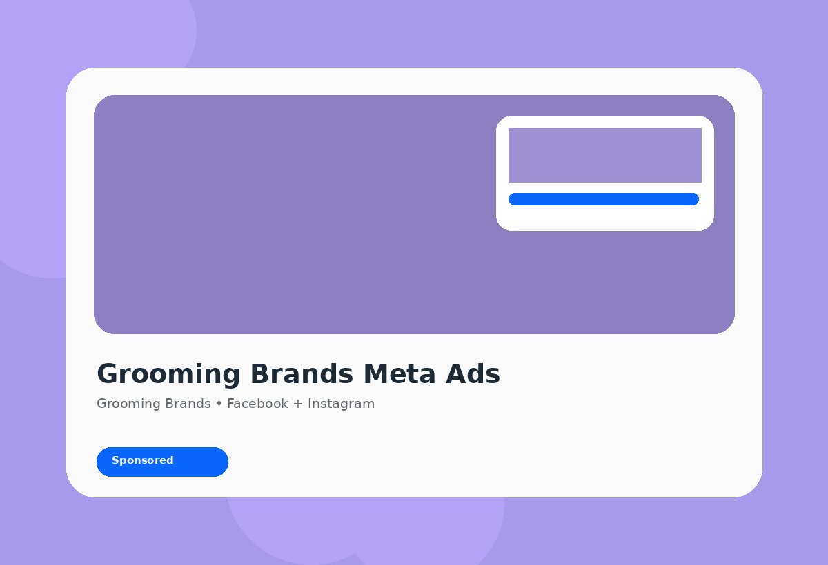Meta Ads agency strategy for Grooming Brands
