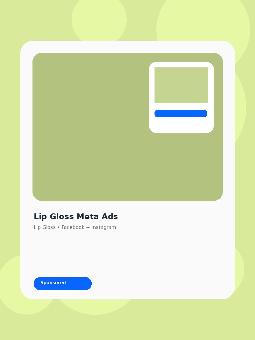 Lip Gloss Meta ad creative preview
