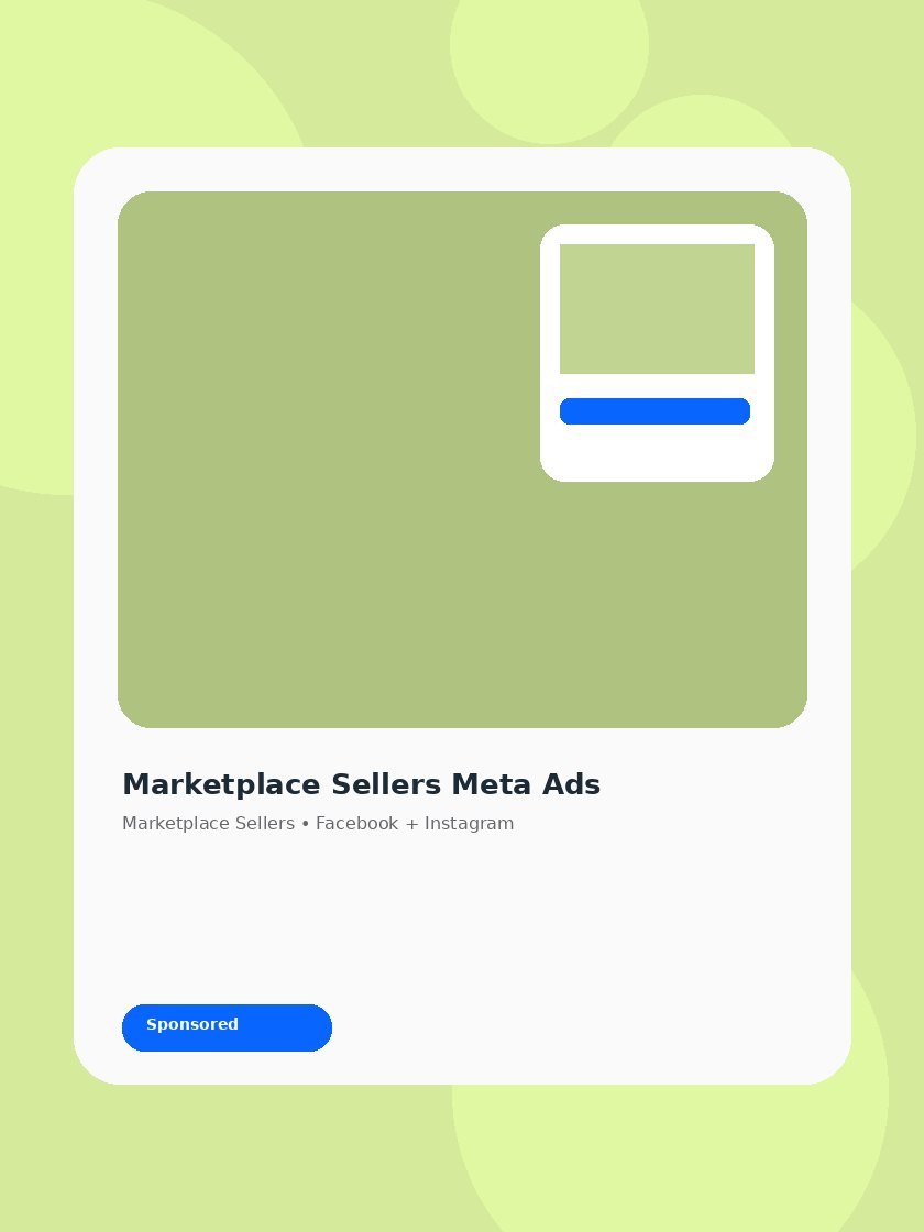 Marketplace Sellers Meta ad creative preview