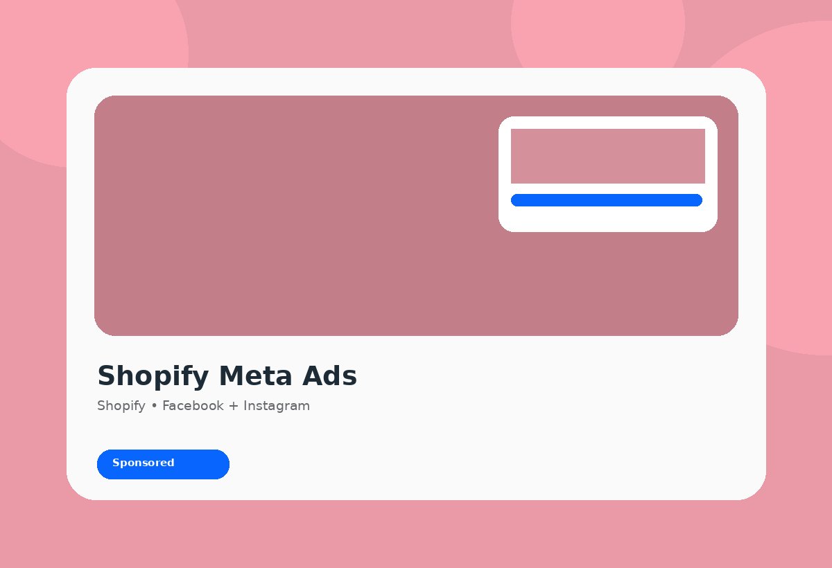 Shopify Meta Ads discovery campaign visual