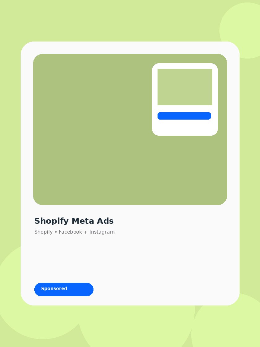 Shopify Meta ad creative preview