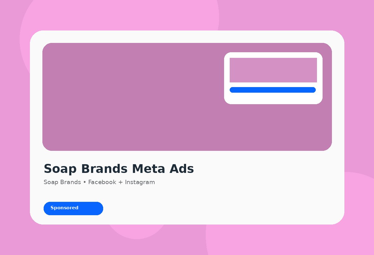 Soap Brands Meta Ads discovery campaign visual