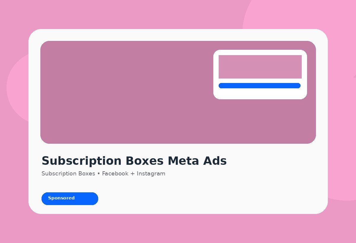 Subscription Boxes Meta Ads discovery campaign visual