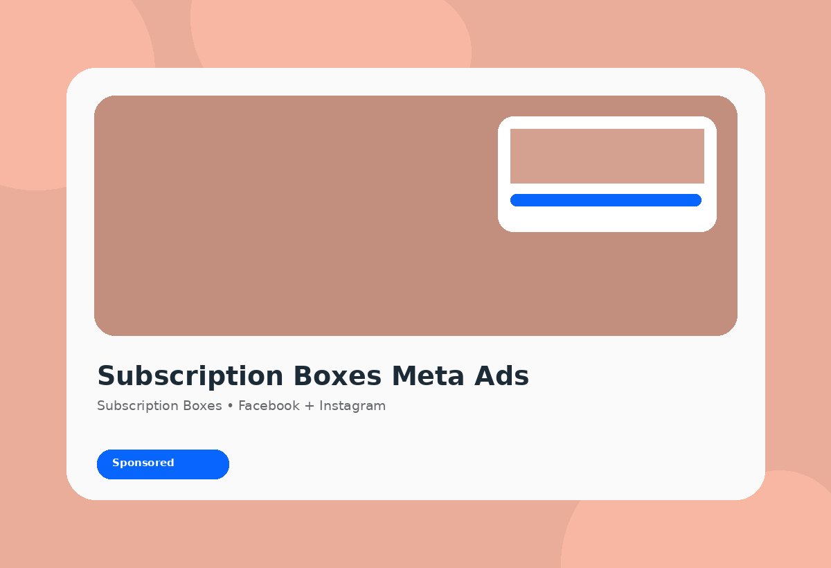 Meta Ads agency strategy for Subscription Boxes