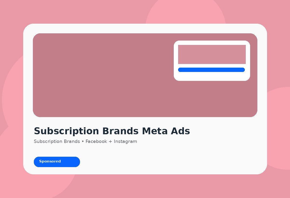 Subscription Brands Meta Ads discovery campaign visual