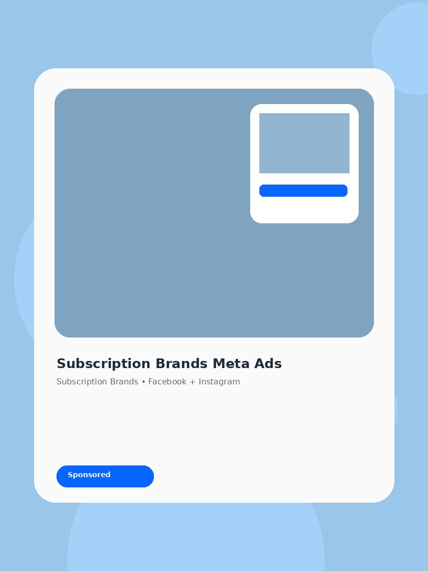 Subscription Brands Meta ad creative preview