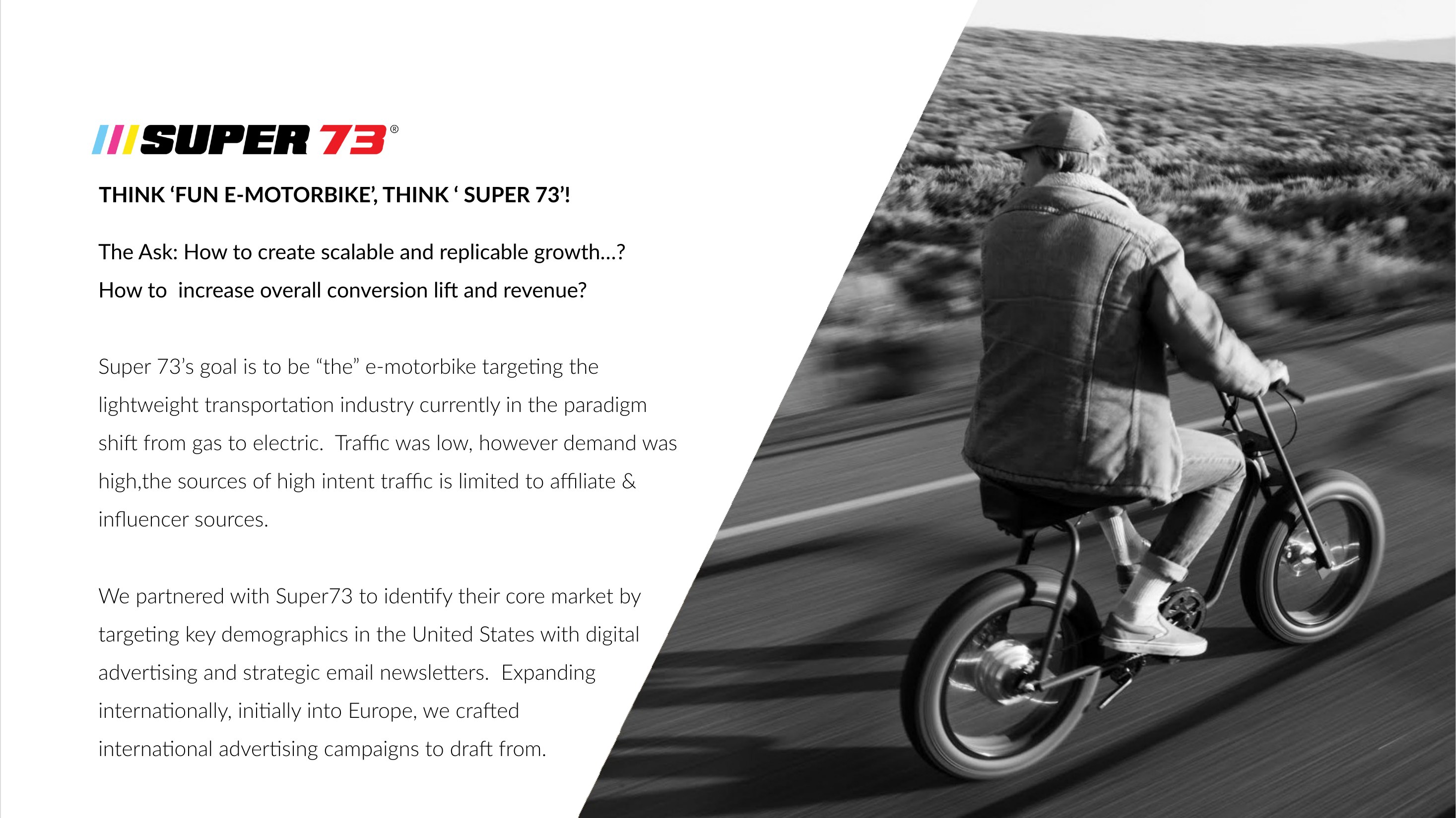 SUPER73 ecommerce growth case study